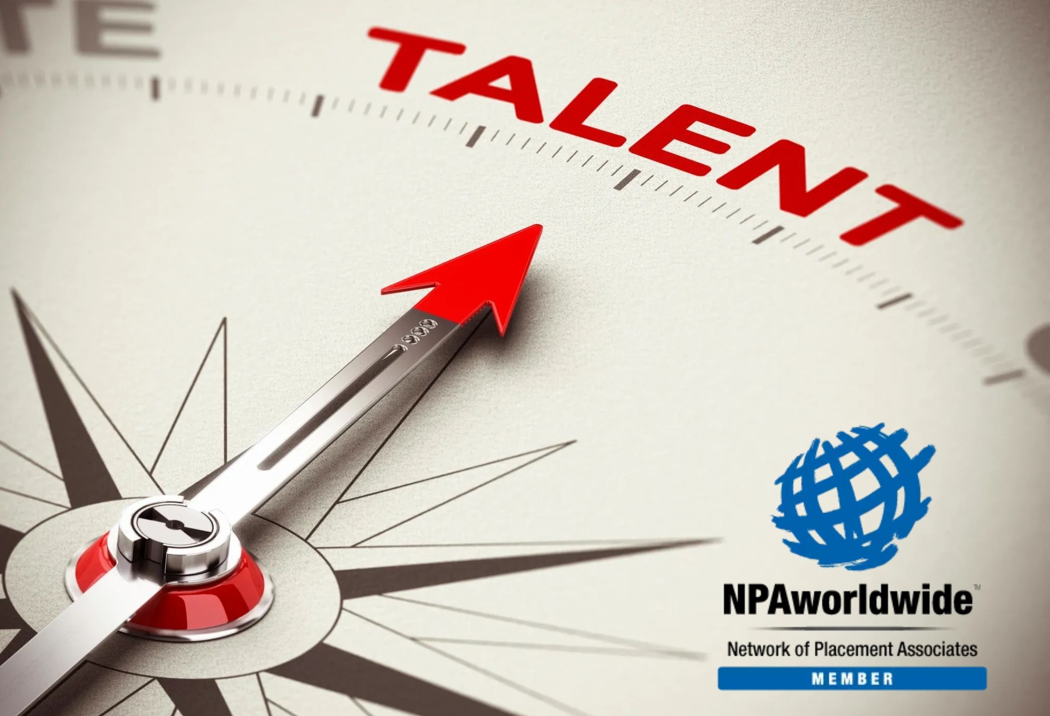 Compass pointing to TALENT - NPAworldwide Member